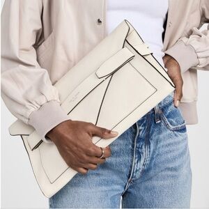 Rag & Bone Folio Clutch.. Antique White